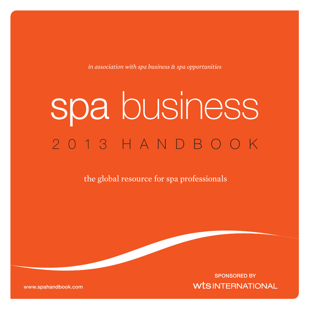 Spa Business Handbook 2013 Please Visit