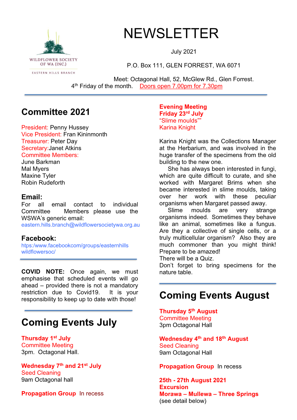 6. EHB Newsletter July 2021