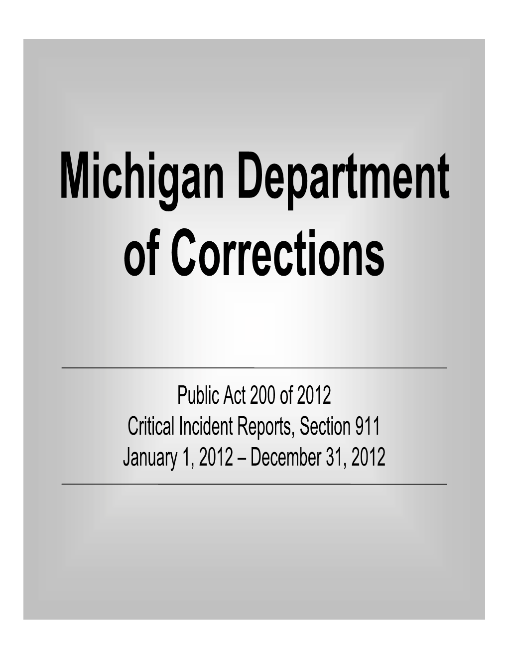 Michigan Department of Corrections