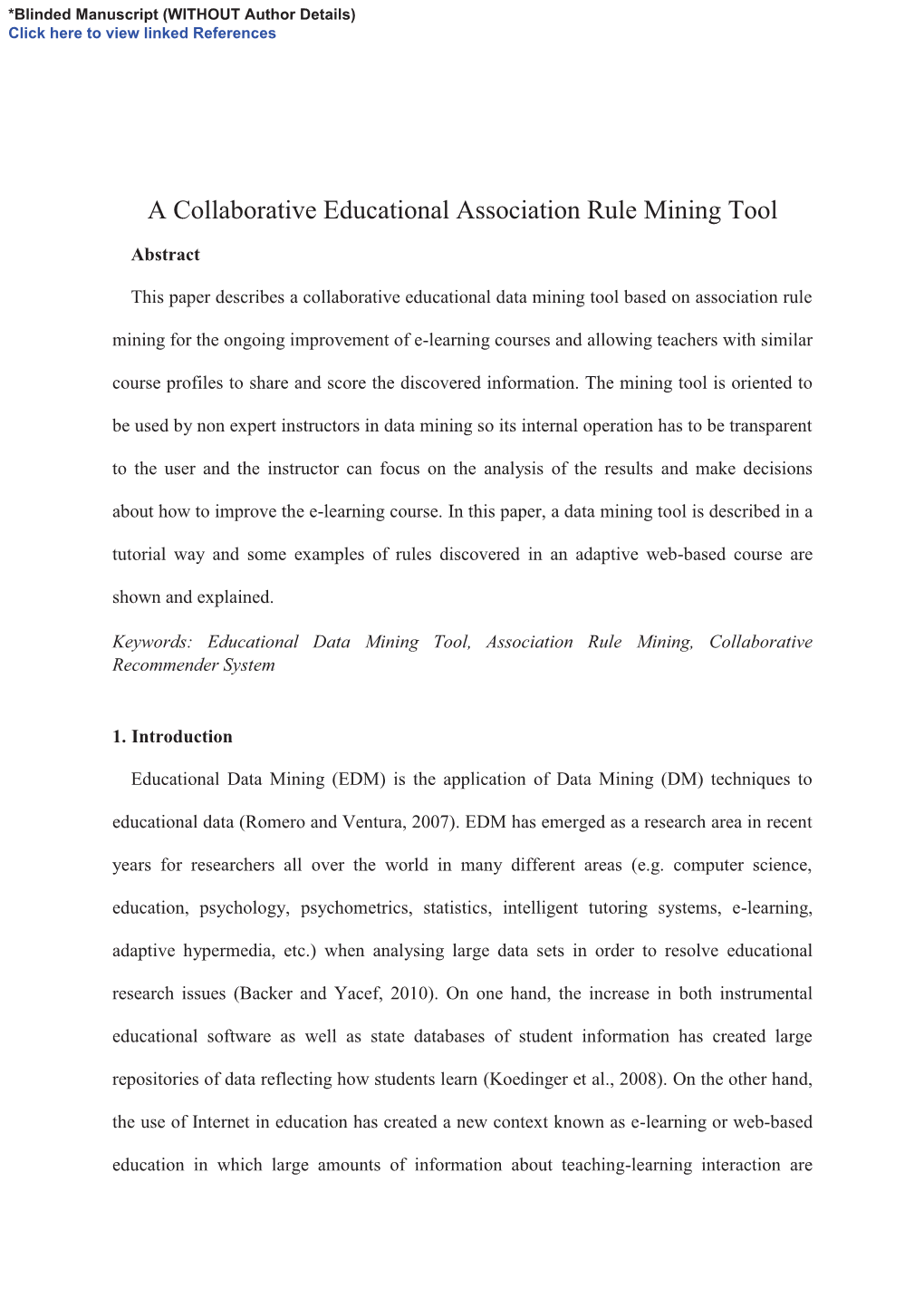 A Collaborative Educational Association Rule Mining Tool