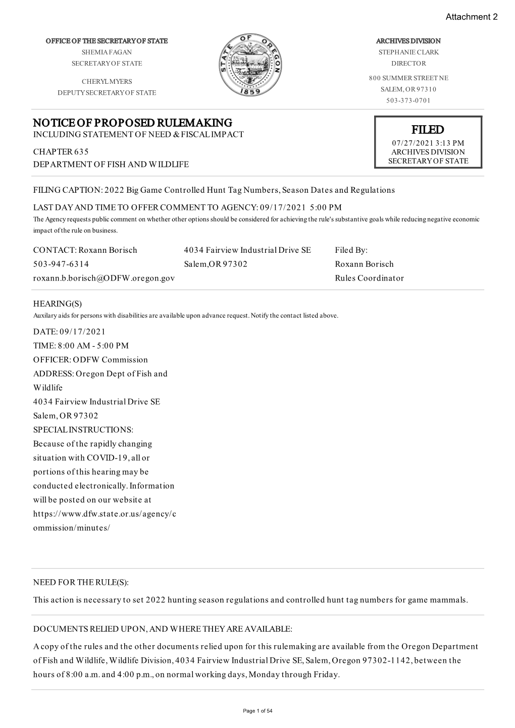 Notice of Proposed Rulemaking