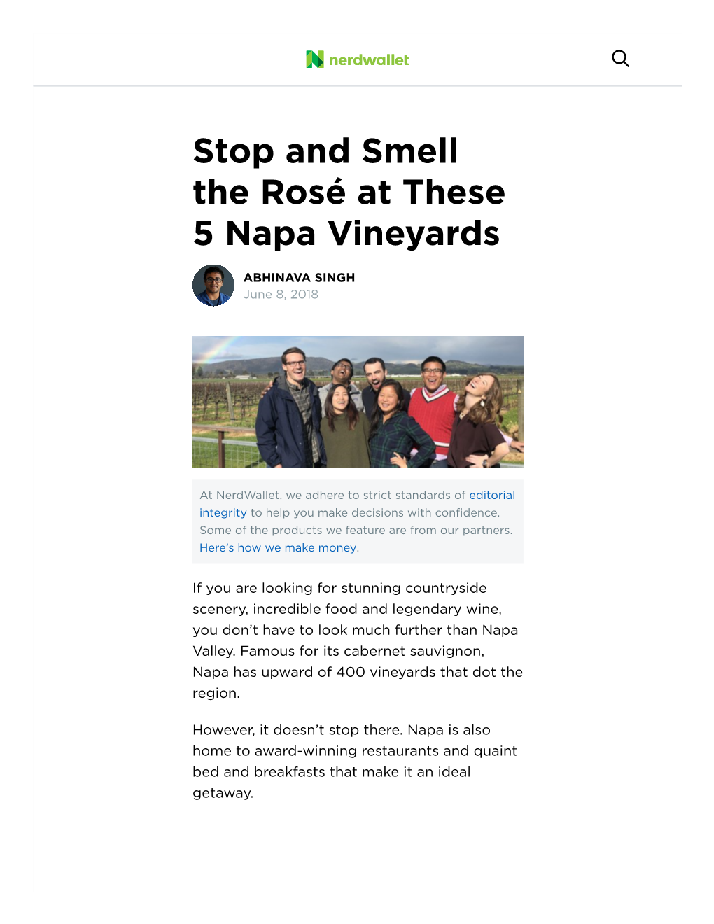 Stop and Smell the Rosé at These 5 Napa Vineyards