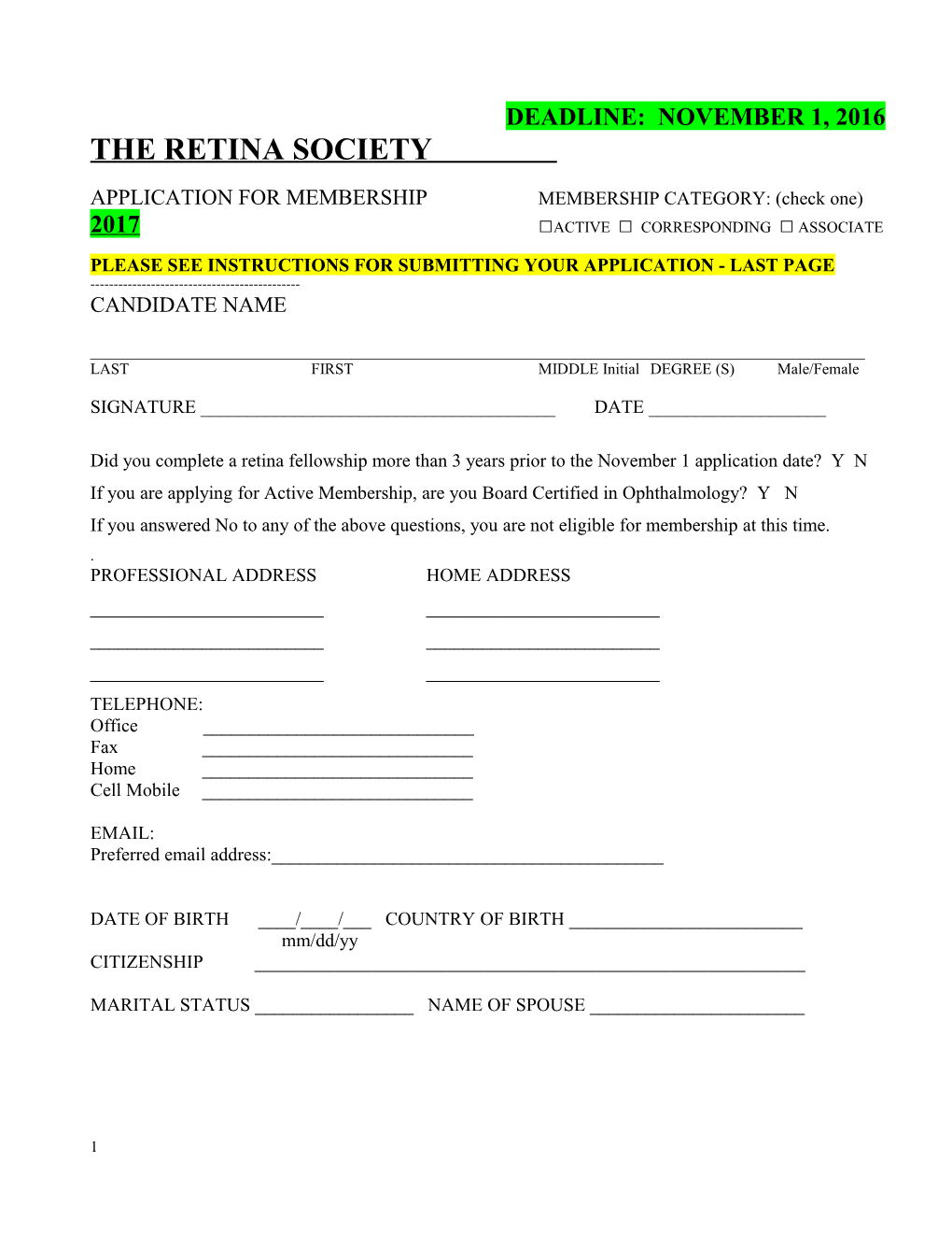 The Retina Society