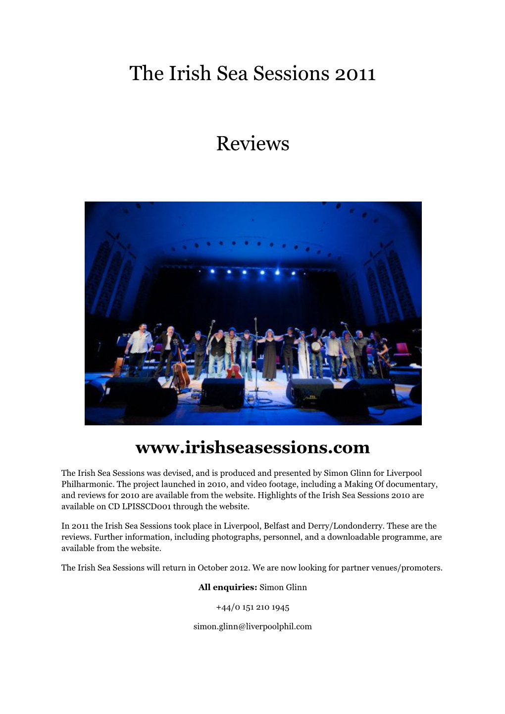 The Irish Sea Sessions 2011 Reviews