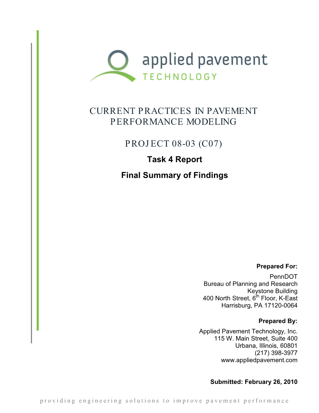 Research of Current Practices in Pavement Performance Modeling 6