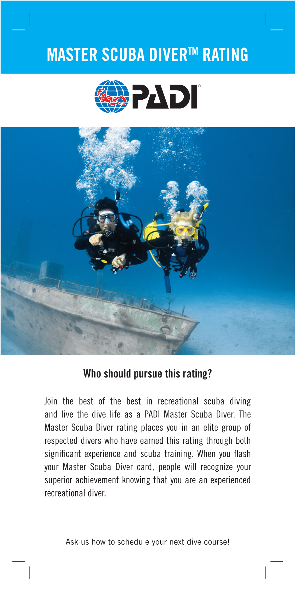 Master Scuba Divertm Rating