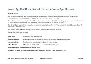 Golden Age Rest Home Limited - Camellia, Golden Age, Albarosa