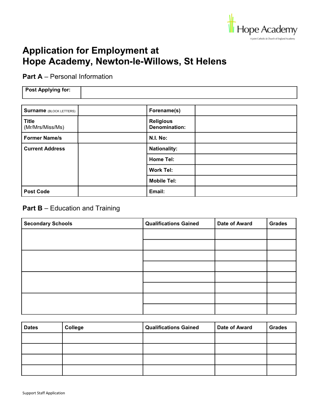 Hope Academy, Newton-Le-Willows, St Helens