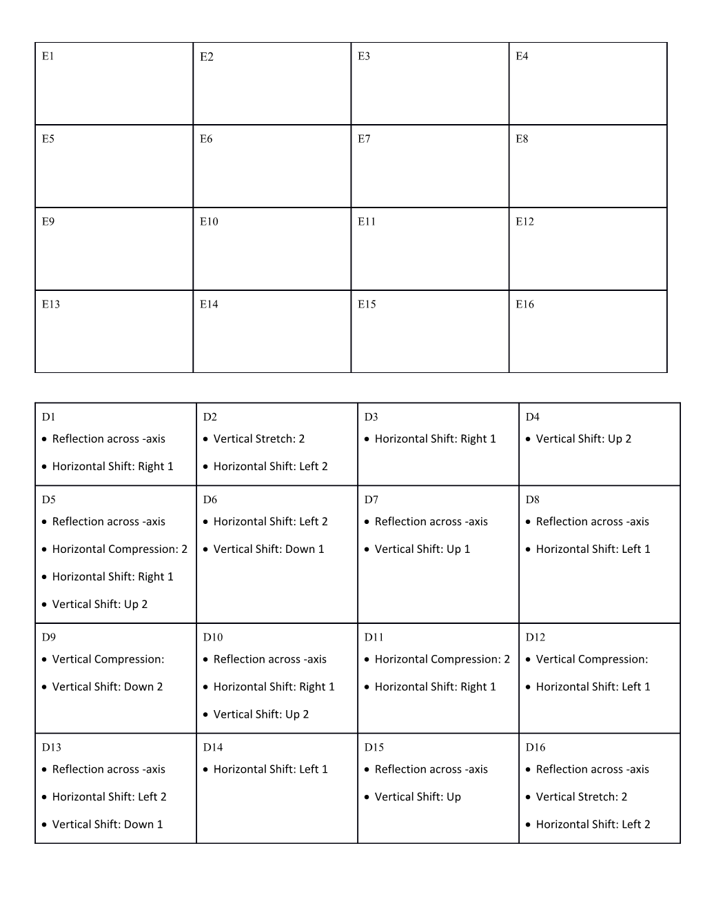 Horizontal Shift: Right 1