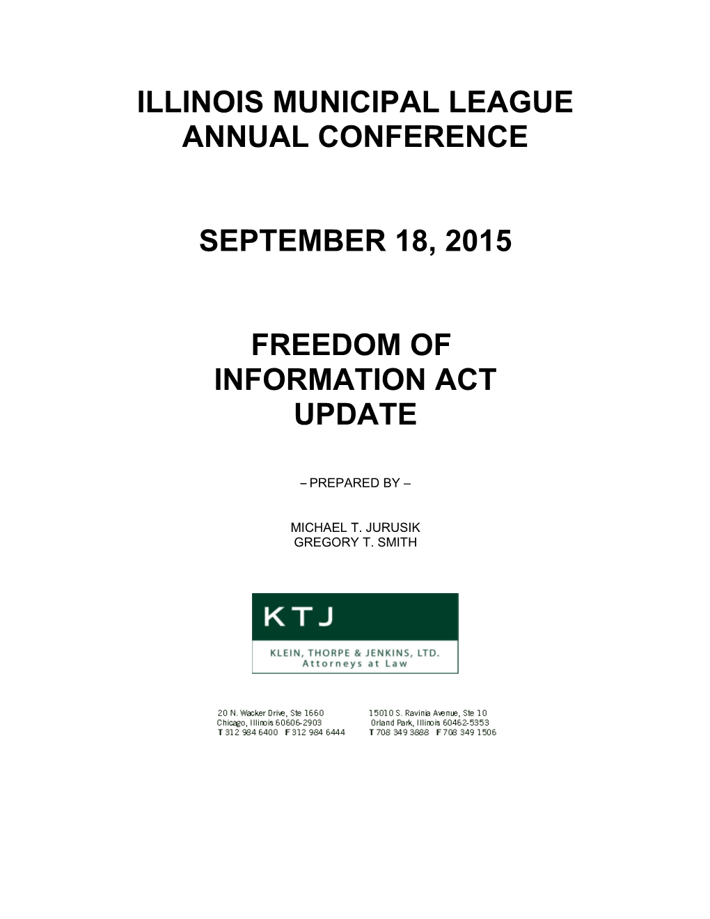 Illinois Municipal League Annual Conference