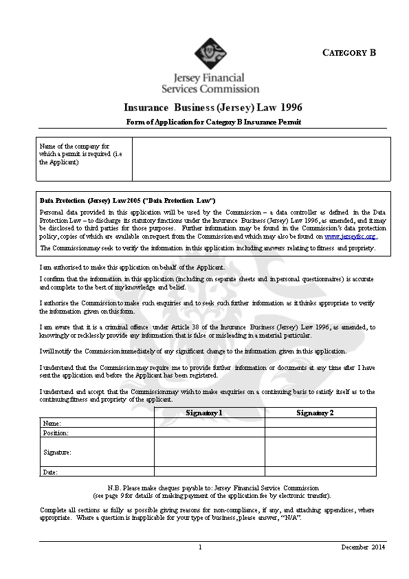 Insurance Business (Jersey) Law 1996