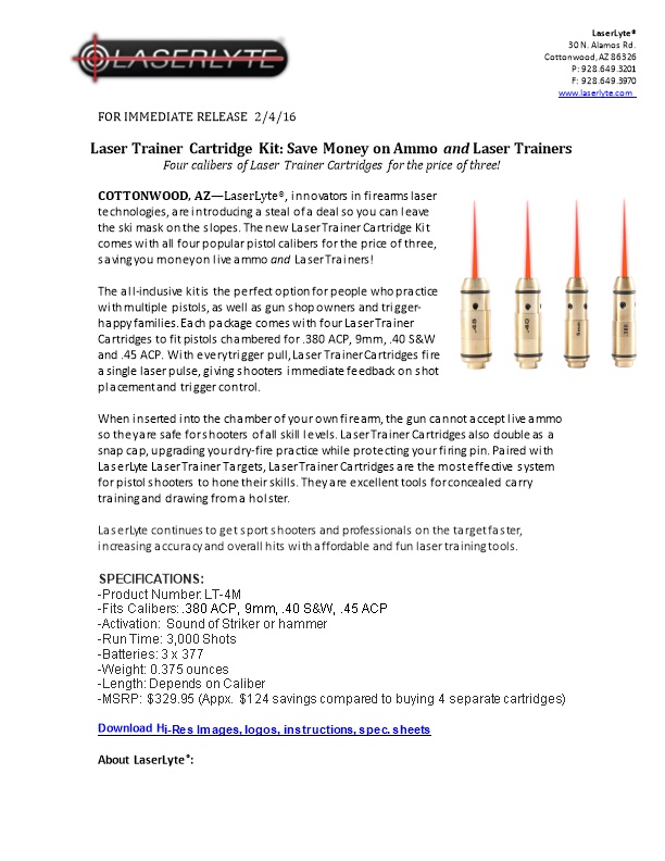 Laser Trainer Cartridge Kit: Save Money on Ammo and Laser Trainers