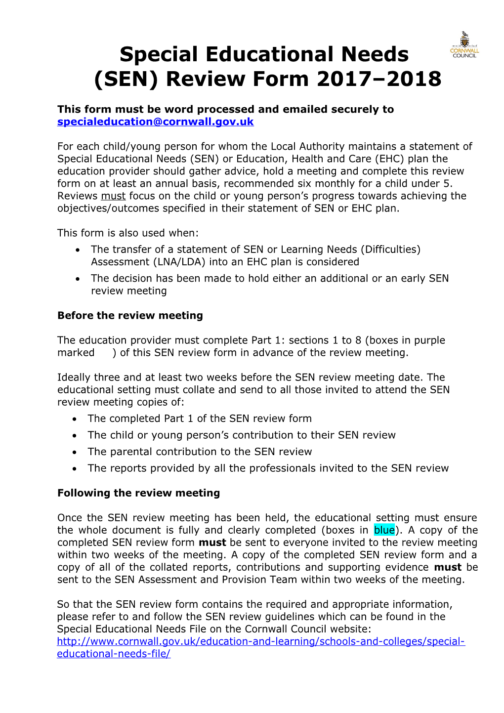 Lewis Education, Health and Social Care Plan