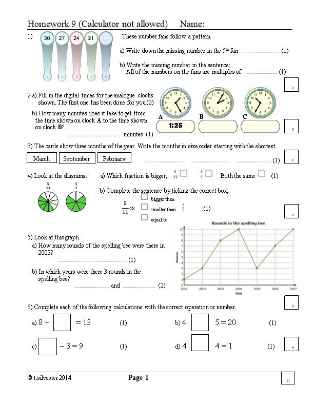 Module 5 Homework 1: Non-Calculator