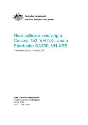 Near Collision Involving a Cessna 152, VH-NKL and a Starduster SA300, VH-XRS, Tyabb Airport