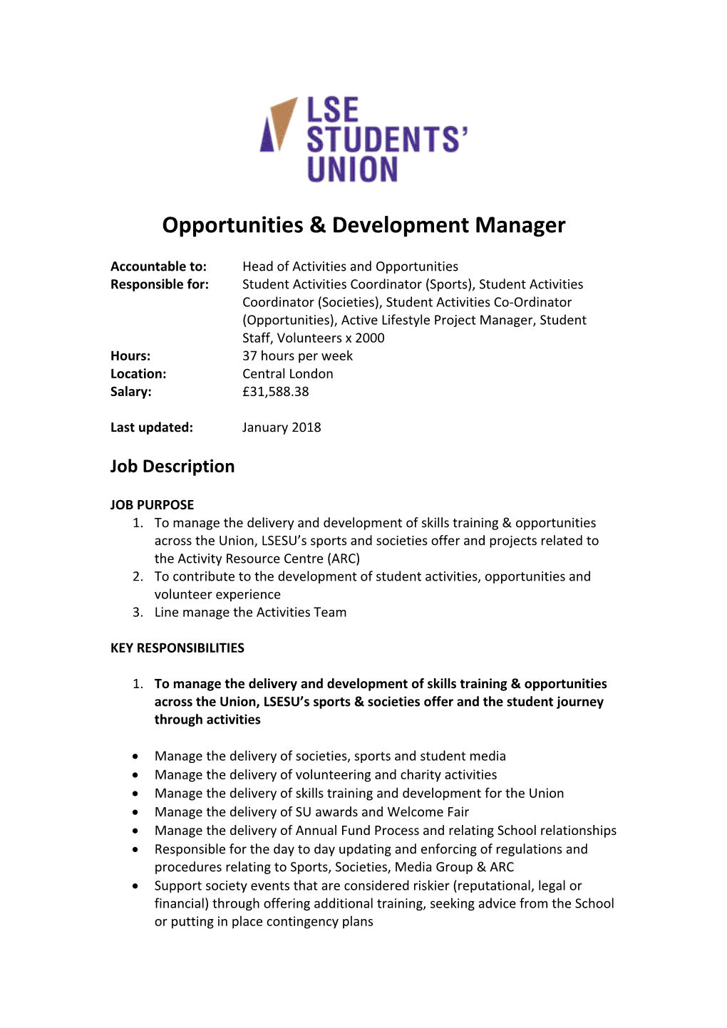 Opportunities & Development Manager