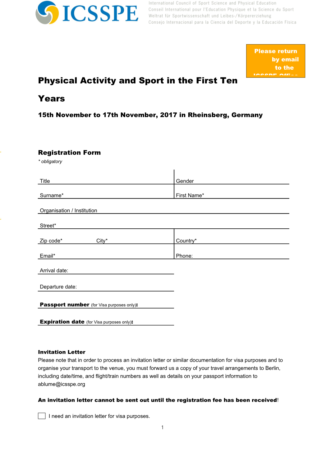Physical Activity and Sport in the First Ten Years