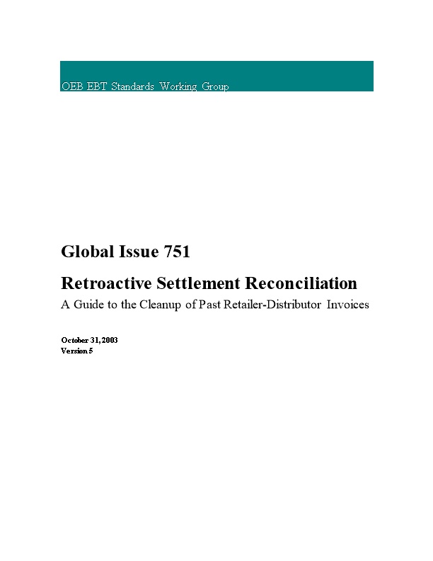 Retroactive Settlements Reconciliation