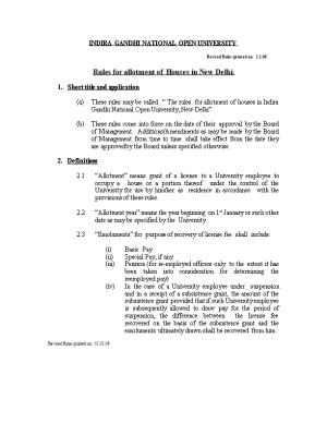 Rules for Allotment of Houses in New Delhi