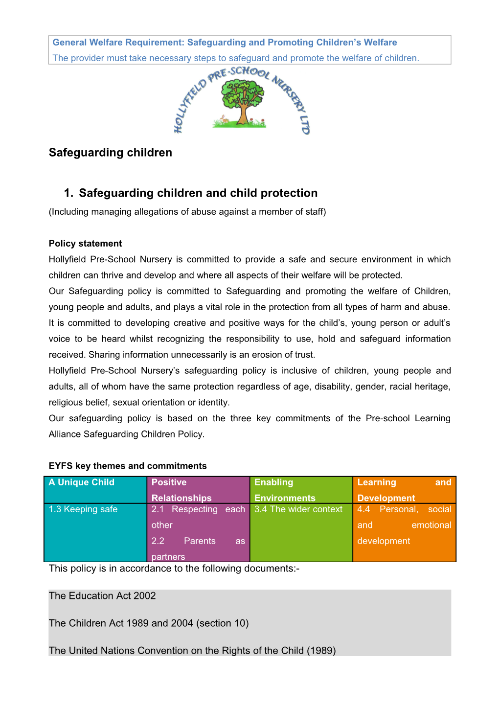 Safeguarding Children