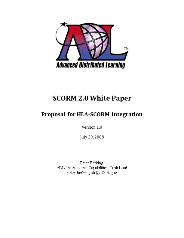 SCORM 2.0 White Paperadl Instructional Capabilities Team