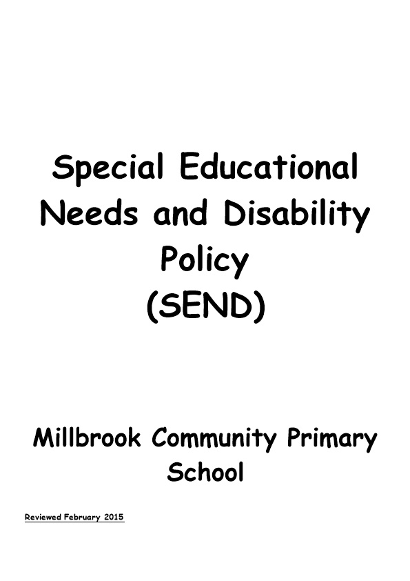 Special Educational Needs and Disability Policy