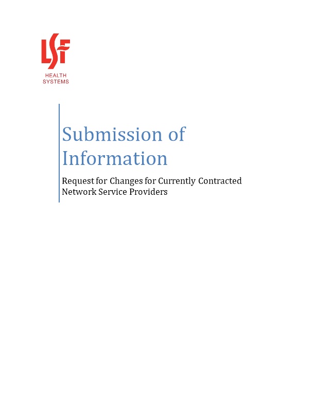 Submission of Information