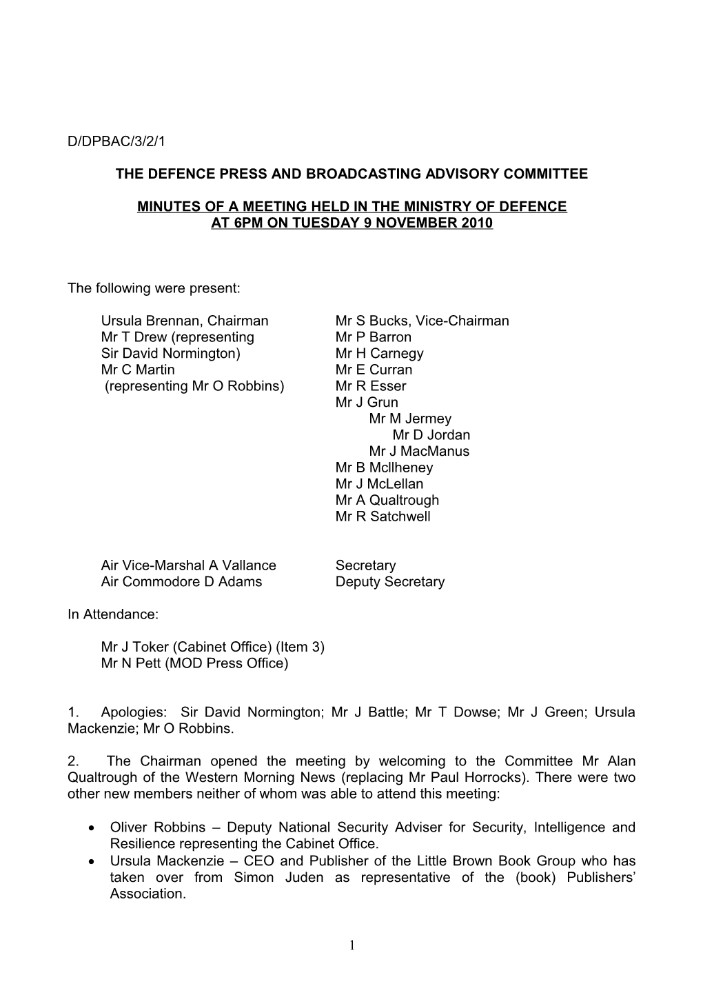The Defencepress and Broadcasting Advisory Committee