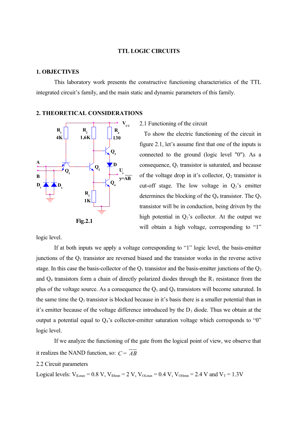 Ttl Logic Circuits